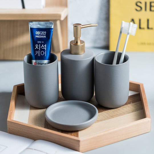 “Ceramic Bathroom Accessories Set”