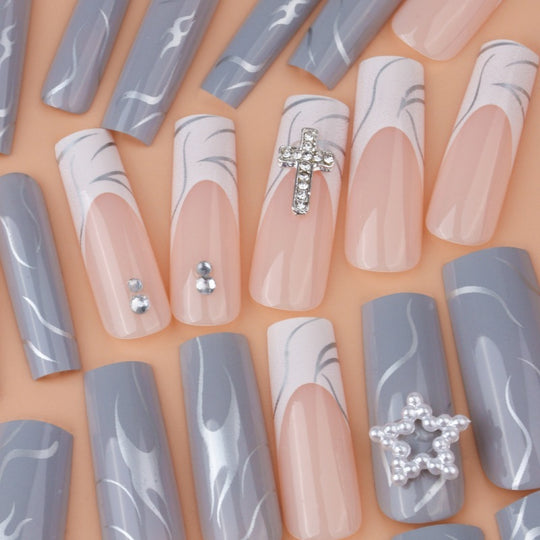 “Wedding Bling XL Square Tip Fashion Nails”