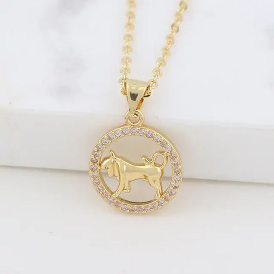 "3D Zodiac Symbol Fashion Necklace"