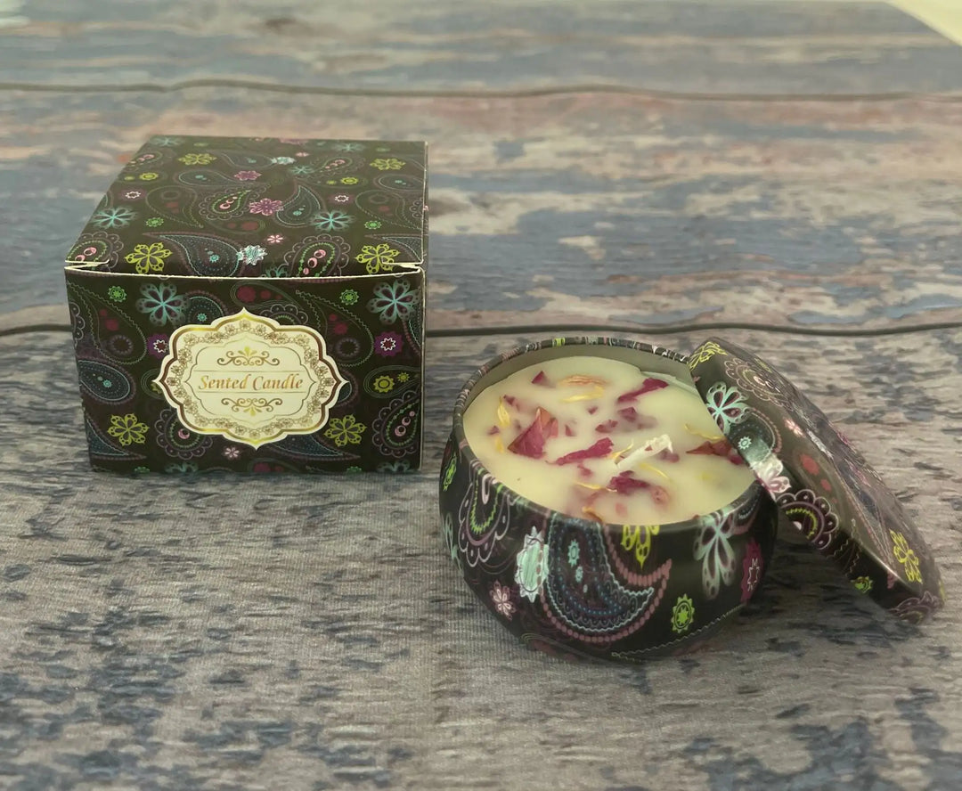 “Dried Floral Scented Candles”