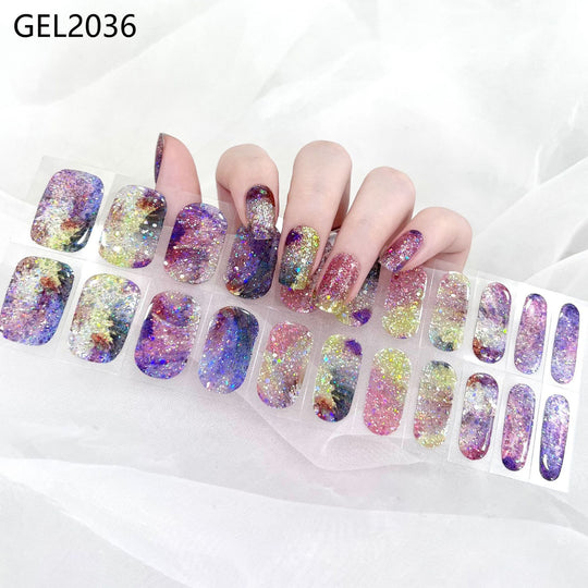 Pure Color Onion Powder Baking-free Gel Nail Art