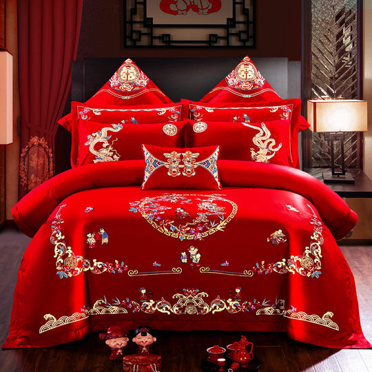 “Lucky Red 4 Piece Comforter Set”