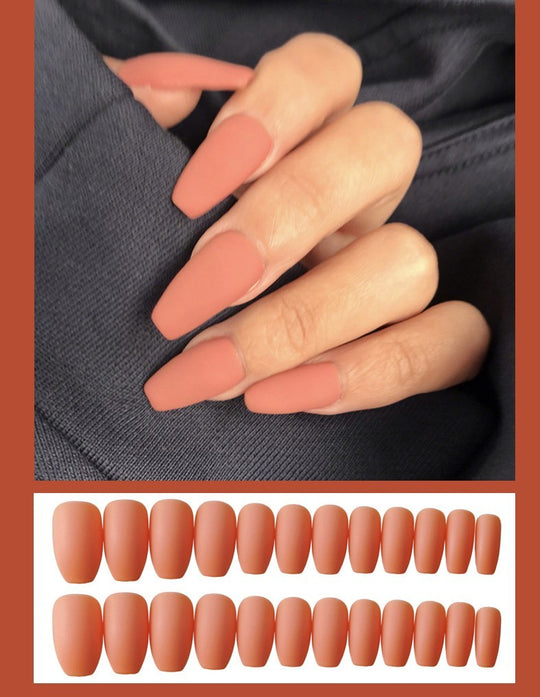 "Matte Attack Mid Coffin Tip Fashion Nails"