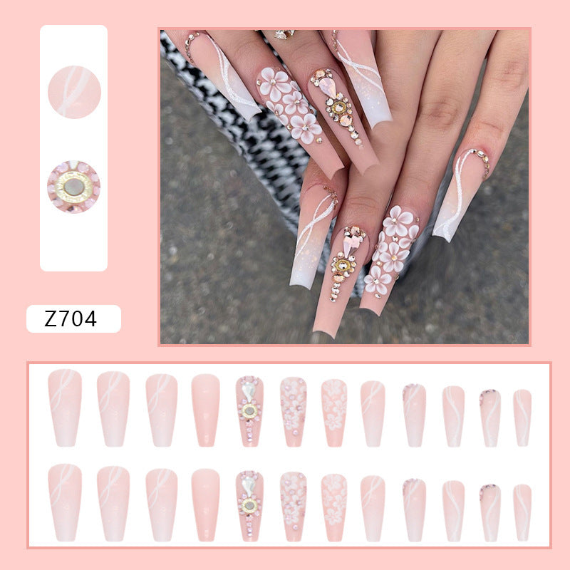 “Soft Life 24 Piece Long Ballet Fashion Nails”