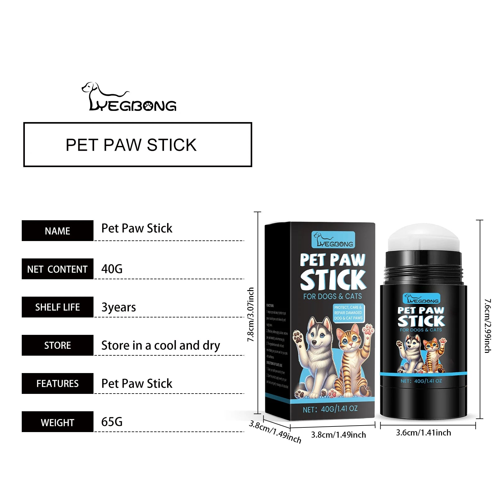 Cat and Dog Paw Roller Cream