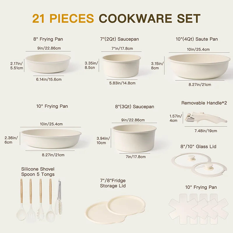 21 Piece Pots and Pans Set