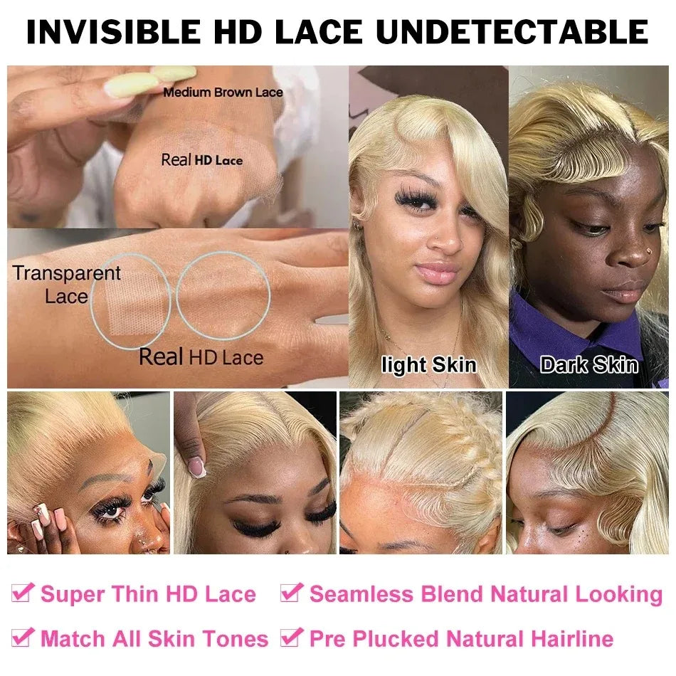 Blonde Body Wave Wigs Human Hair