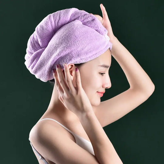 "Microfiber Hair Drying Towel"