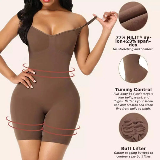 "Tummy, Waist, and Thigh Bodysuit Shaper"