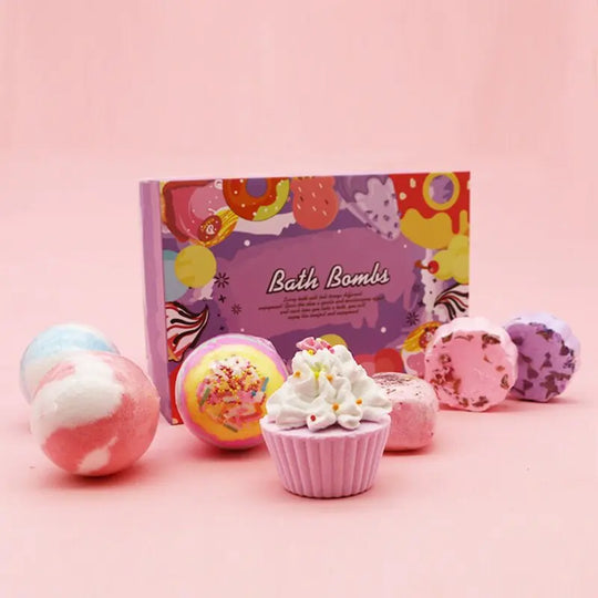 "Bubble Cupcake Spa Bath Bombs Set"