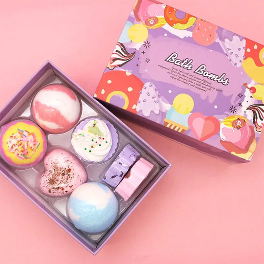 "Bubble Cupcake Spa Bath Bombs Set"