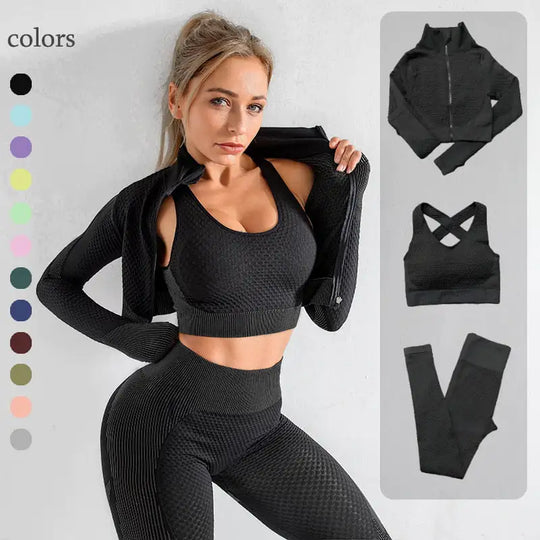 “Delilah Waffle Seamless Activewear Set”