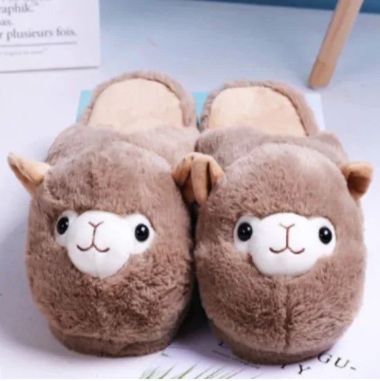 “Alpaca Plush Slippers”