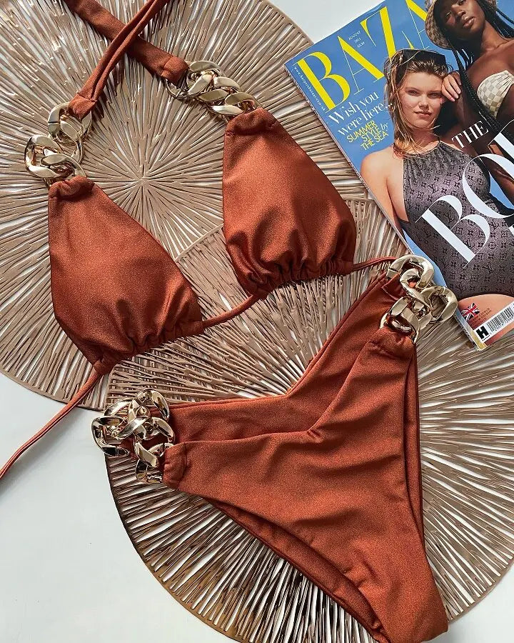 “Paris Chained Elegance Bikini”