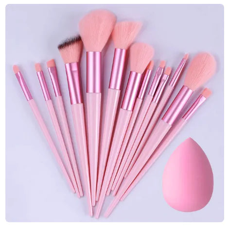 "13 Piece Egg Makeup Brush Set"