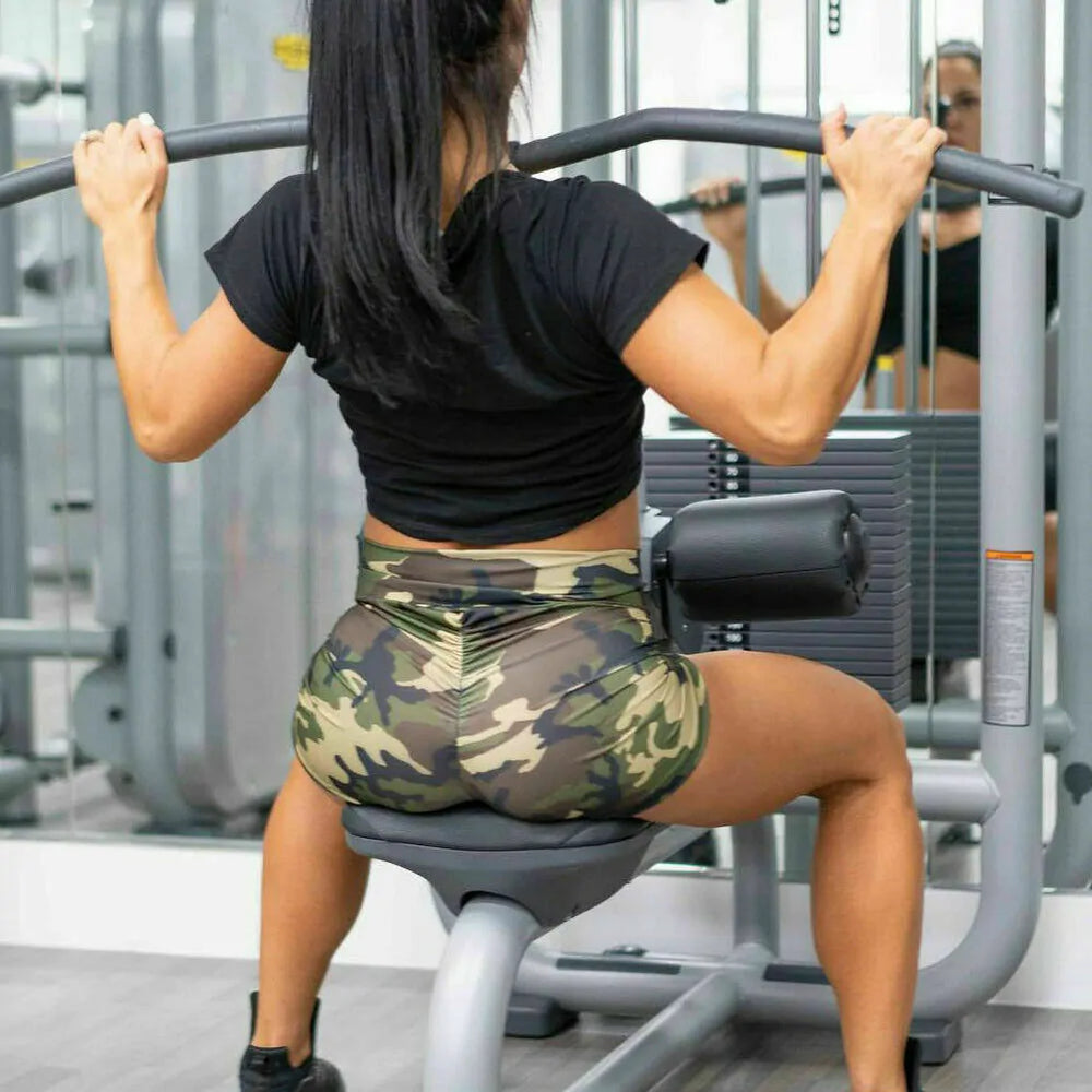 “Draya Camo Seamless Active Shorts