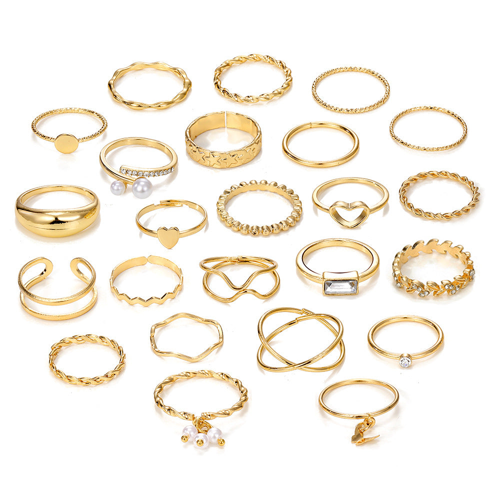 “25 Piece Alloy Fashion Ring Set”