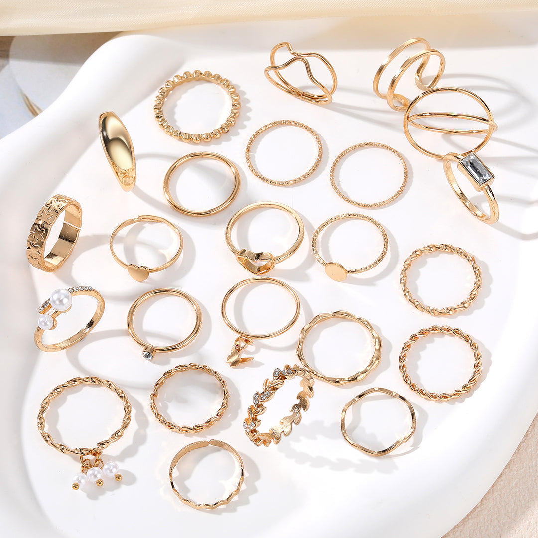 “25 Piece Alloy Fashion Ring Set”