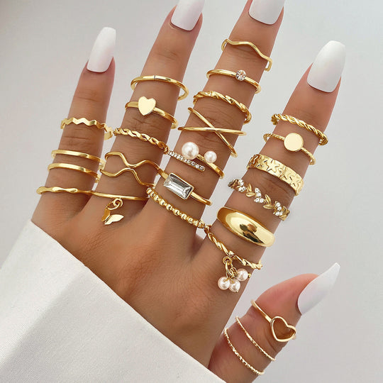 “25 Piece Alloy Fashion Ring Set”