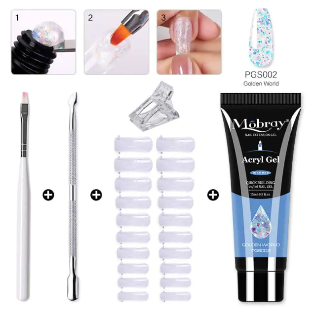 "Mobray Poly Gel Nail Kit"