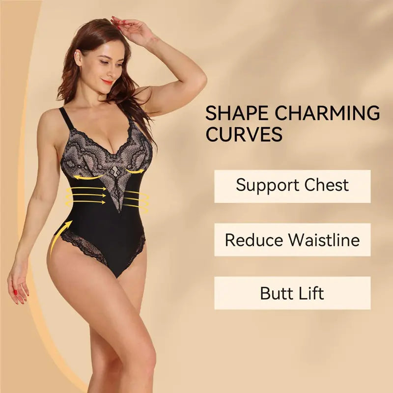 "Lace Shapewear Bodysuit"