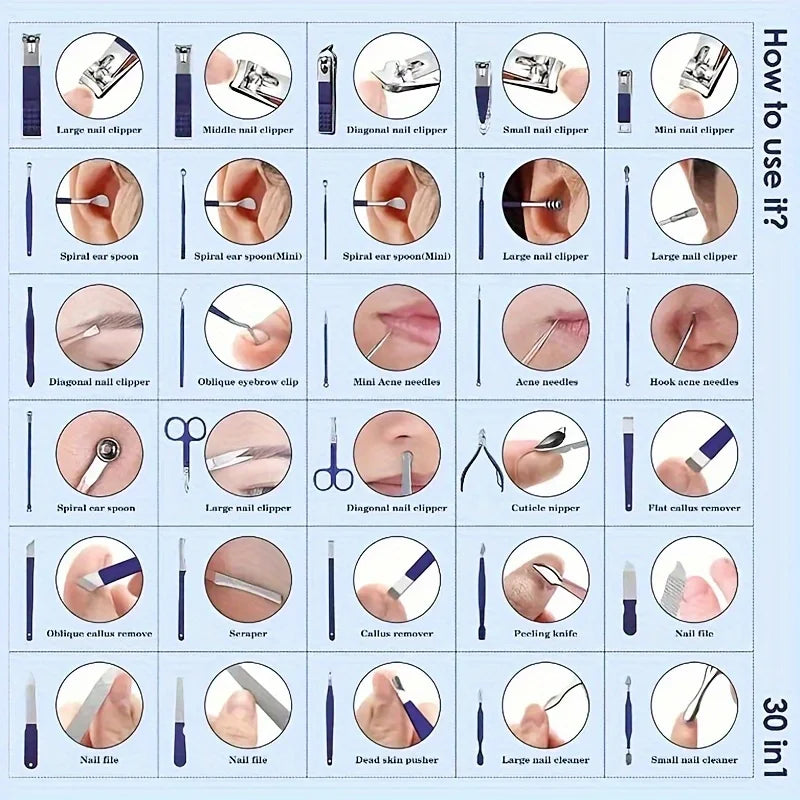 Manicure 30 Pcs Nail Clipper 
s