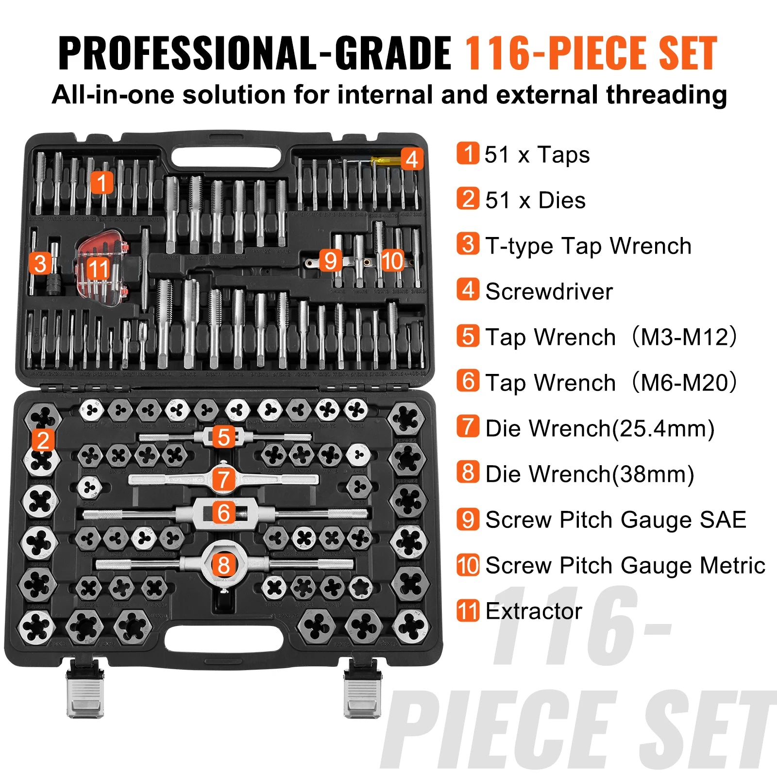 116-Piece  Essential Threading Tool