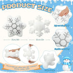 Set of 4 Christmas Snowflake Throw Pillows -