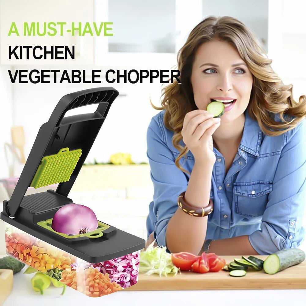 14 in 1 Multifunctional Vegetable Onion Manual Chopper