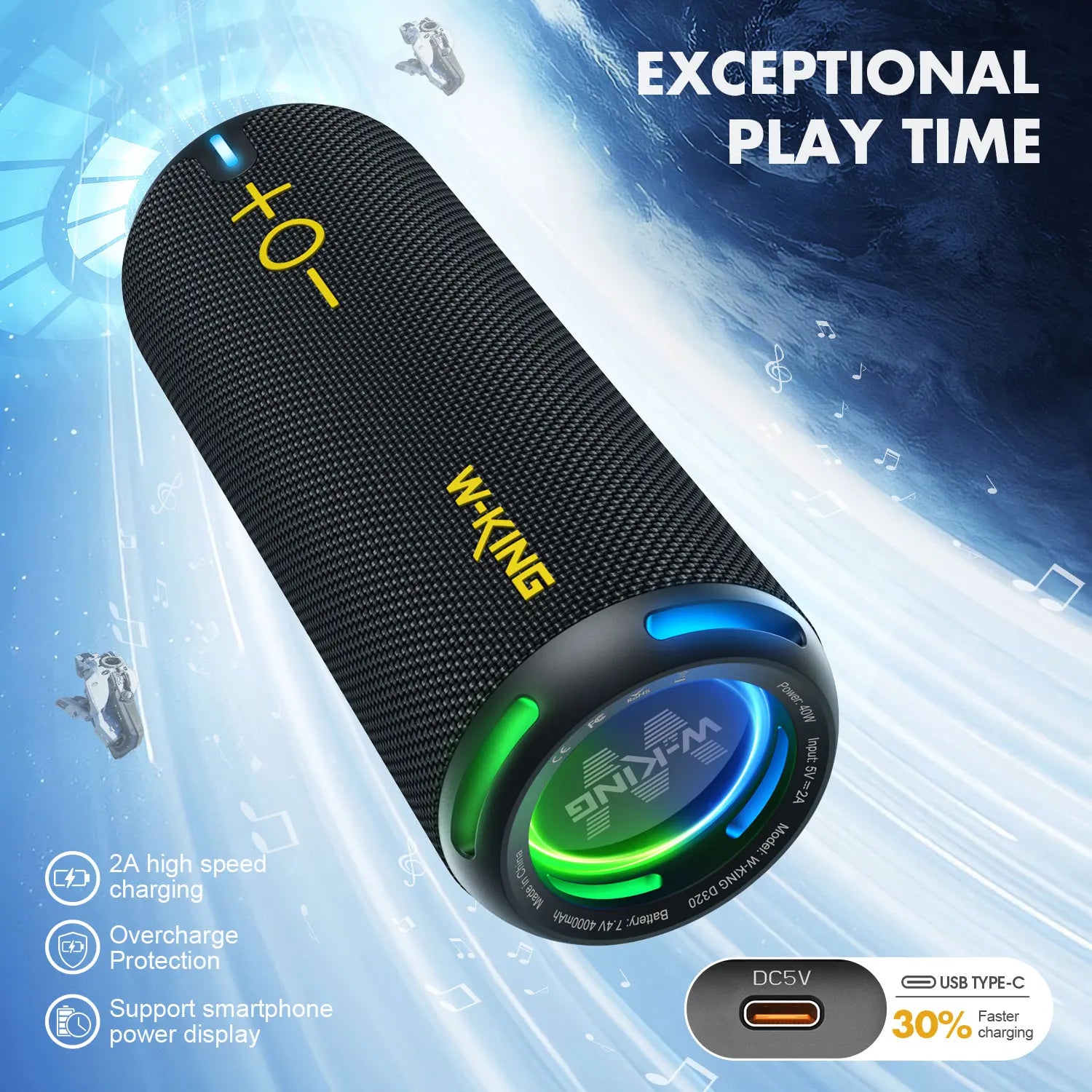 W-KING 40W Portable Speaker,