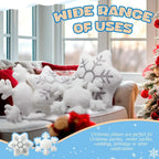 Set of 4 Christmas Snowflake Throw Pillows -