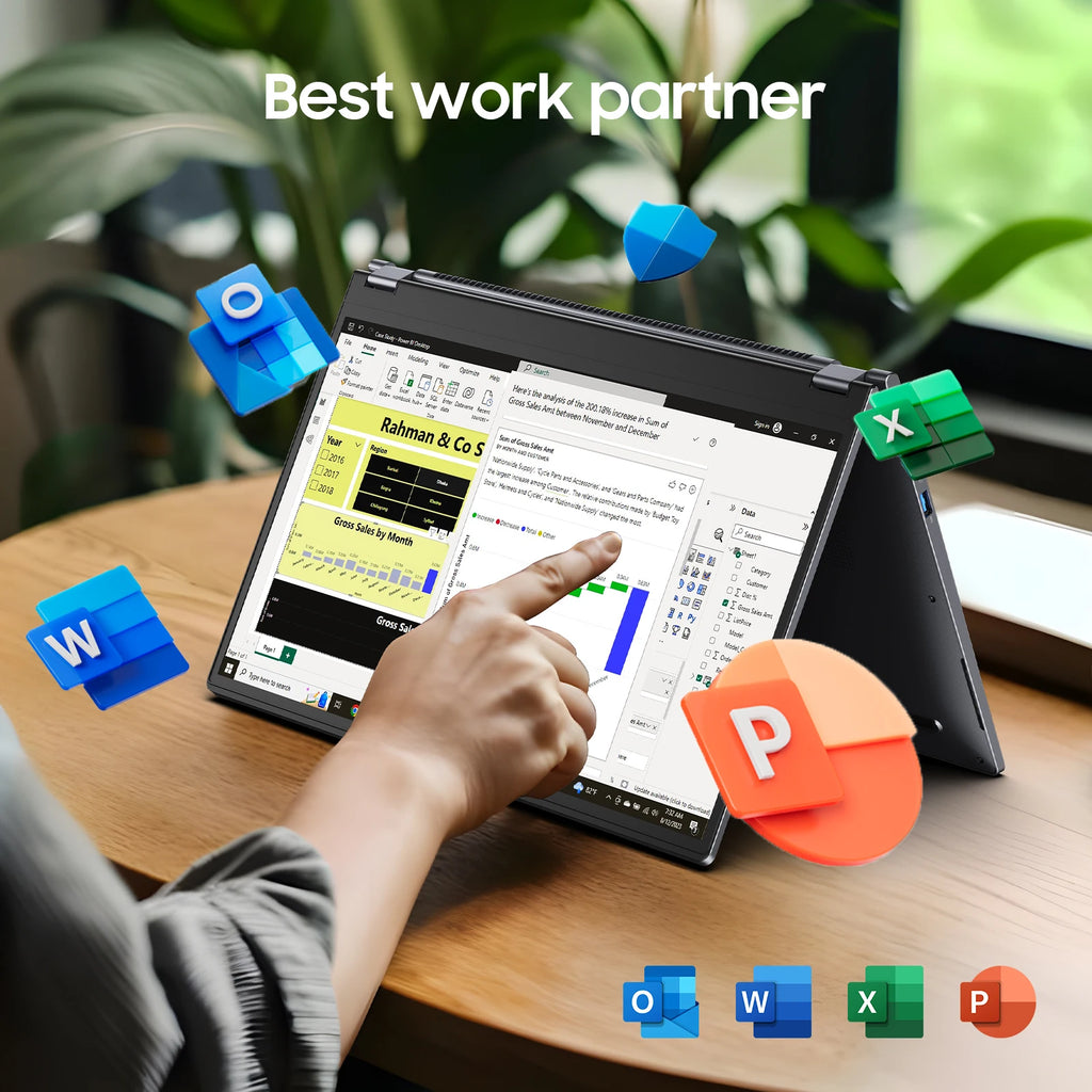 2 in 1 Laptop Computer,15.6" 16GB 512GB Touchscreen ,