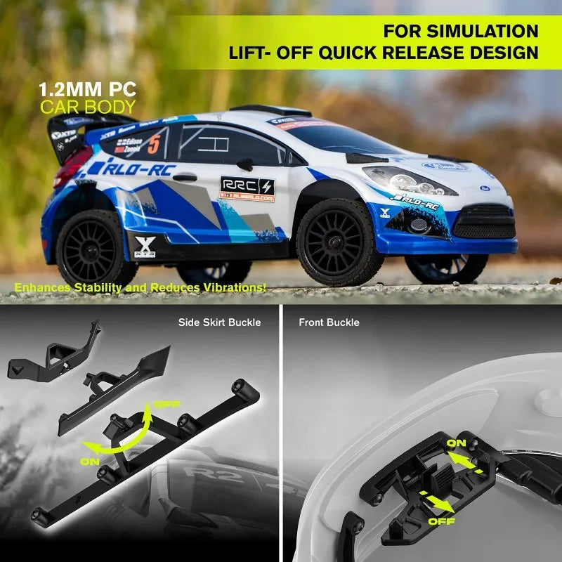 Carbon Fiber RC Drift Cars For , Max 50 Mph Fast RC Rally Car,