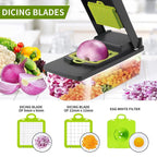 14 in 1 Multifunctional Vegetable Onion Manual Chopper