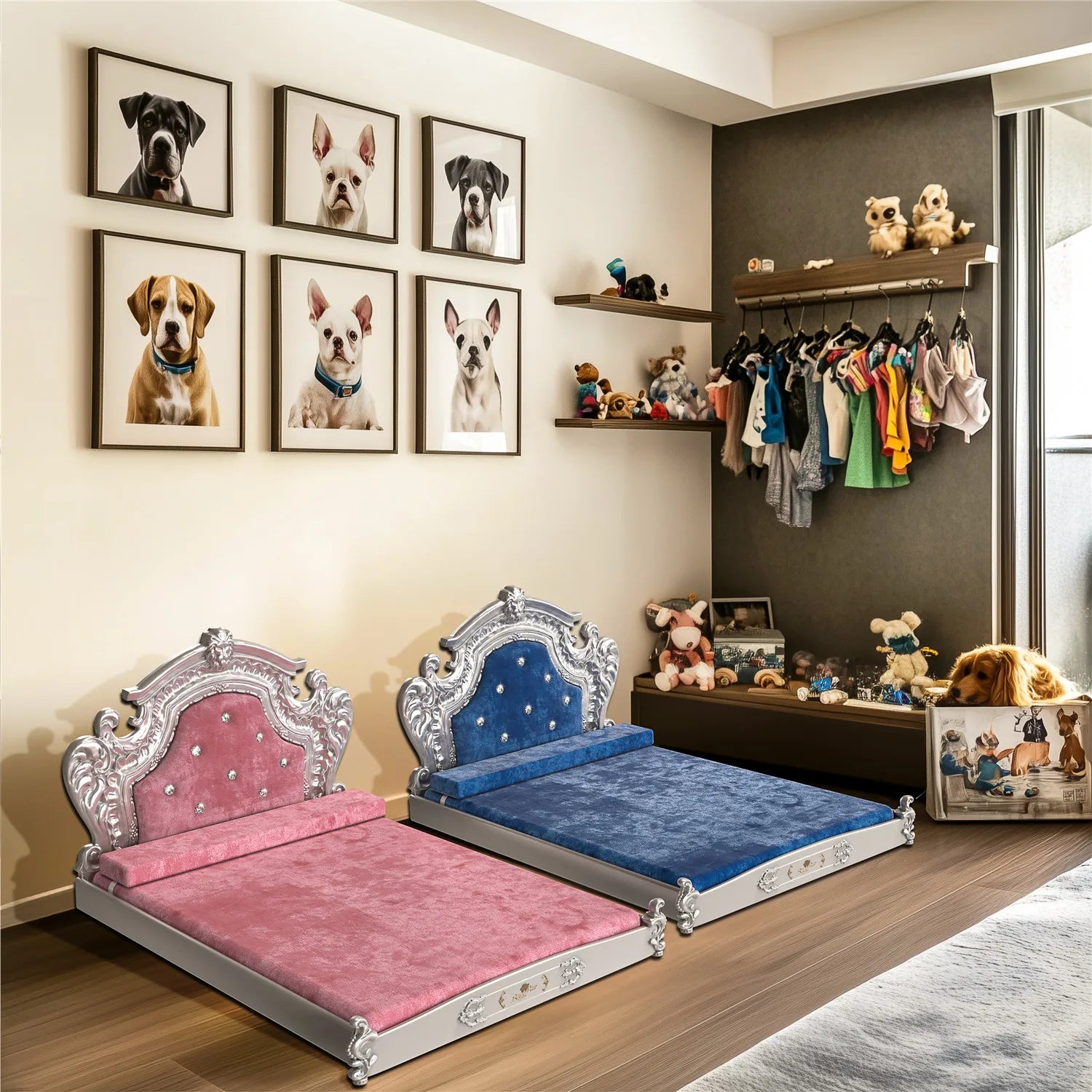 Luxury Pet Bed with Headboard,