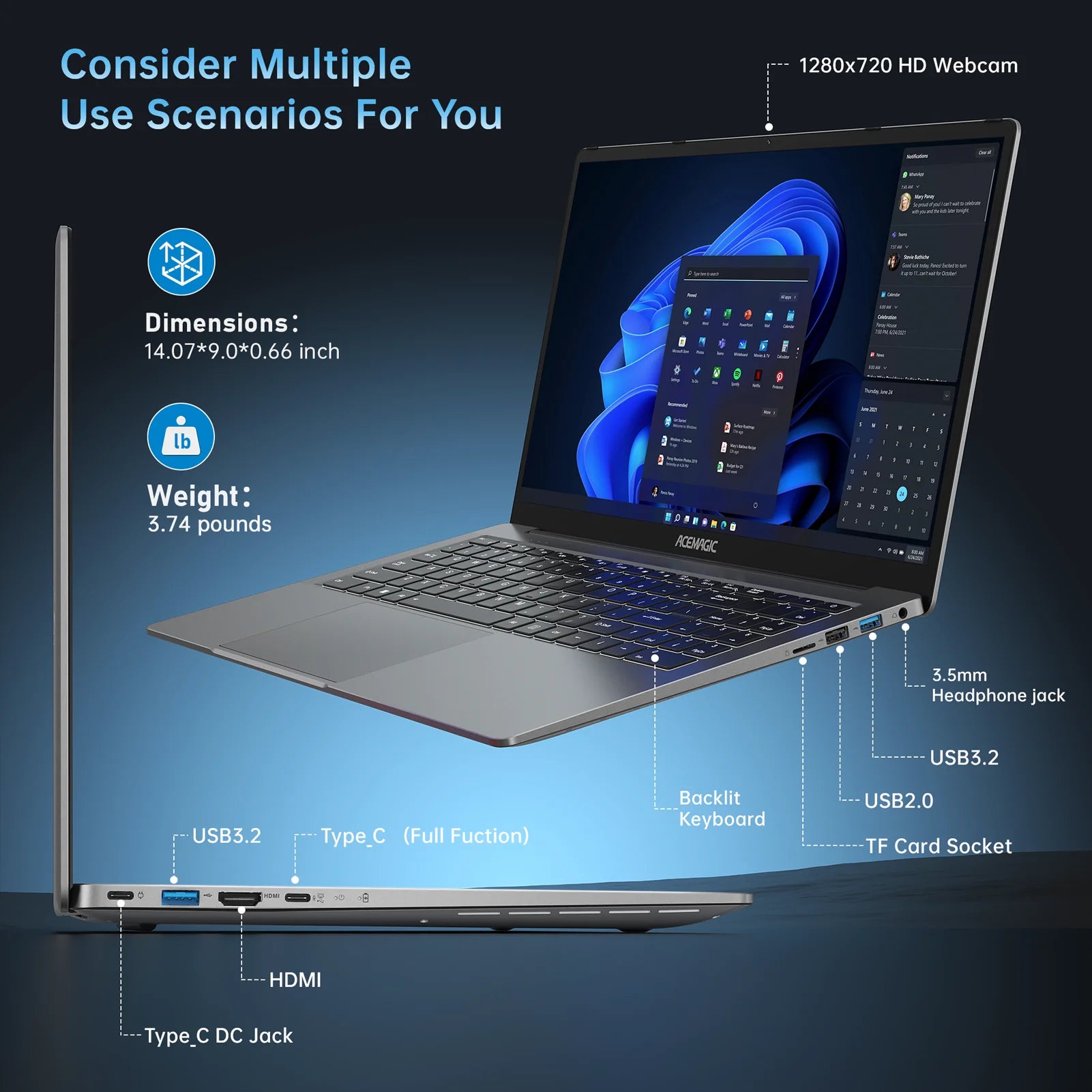 ACEMAGIC Gaming Notebook  Laptop