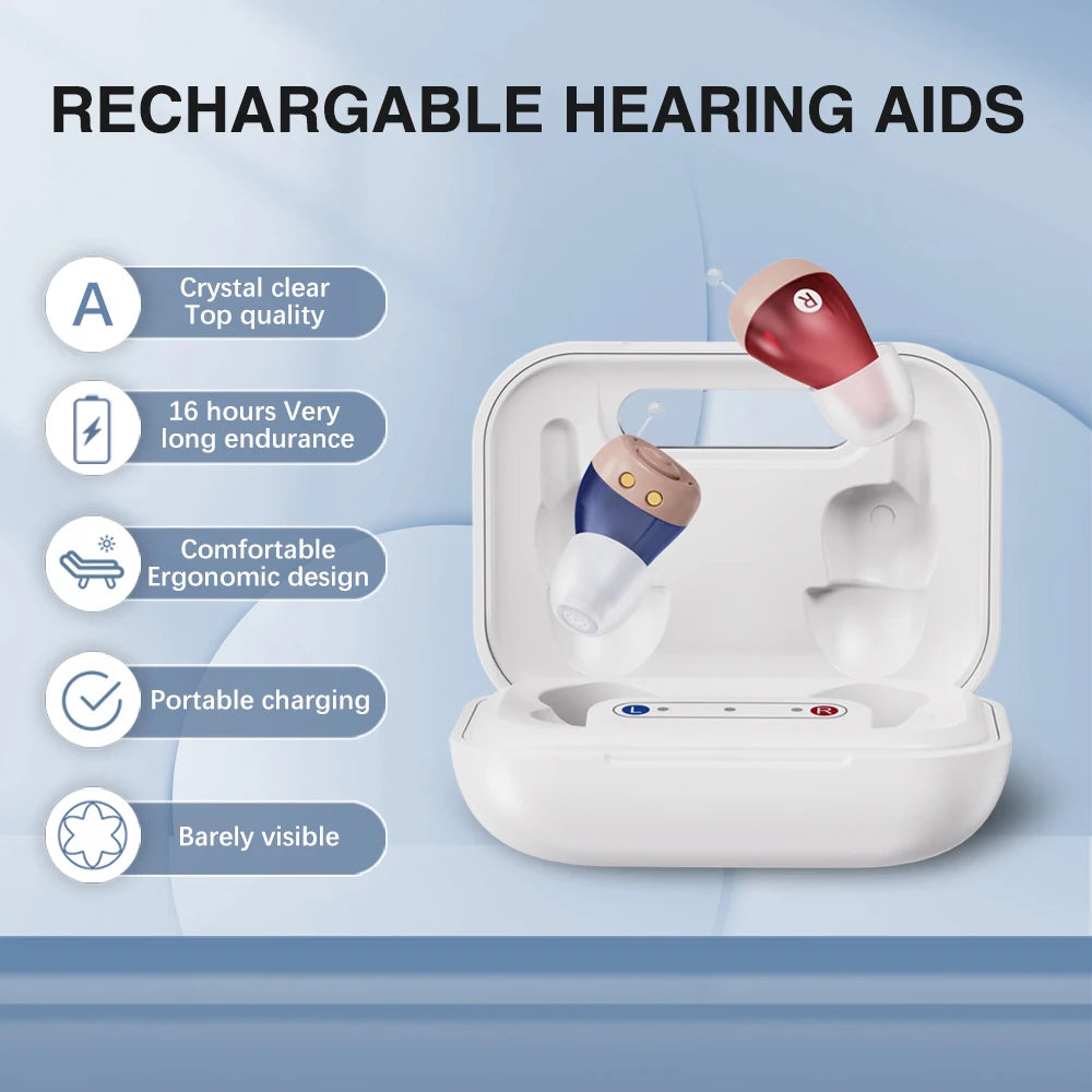 JINGHAO 1 Pair Mini Hearing Aids