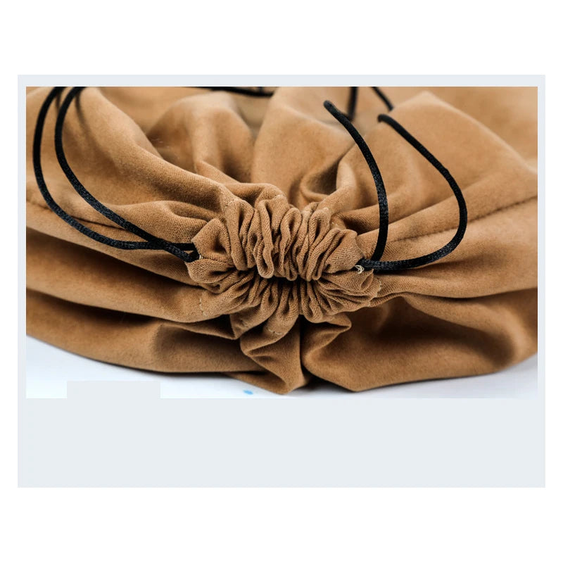 Suede Drawstring Bag