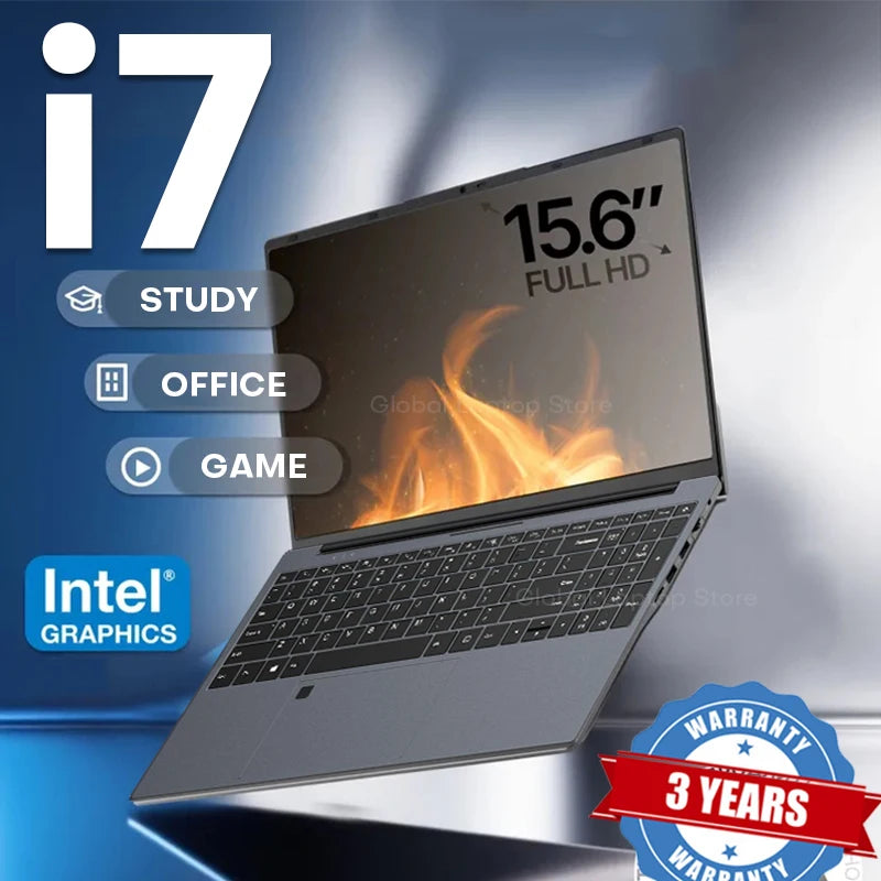 15.6" Ultra Slim Intel Core i7 6500U Laptop Computer