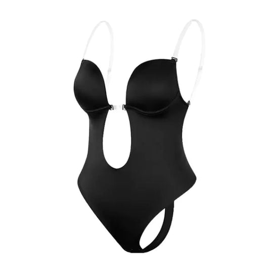 “Plunge Backless Thong Bodysuit Shaper”