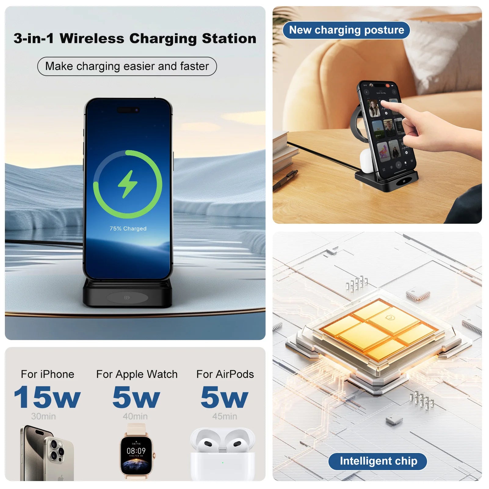 3-in-1 Wireless Charging Station 1