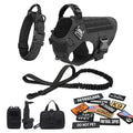 Military Large Dog Harness Collar Leash Bags Patches