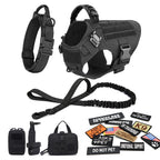 Military Large Dog Harness Collar Leash Bags Patches