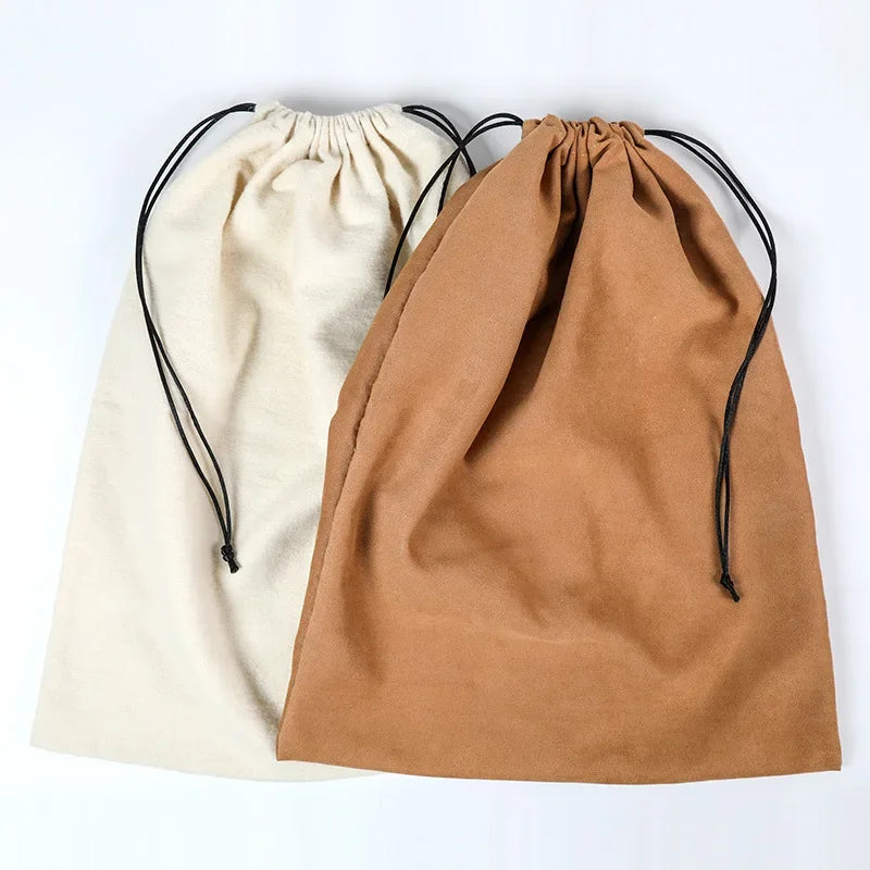 Suede Drawstring Bag