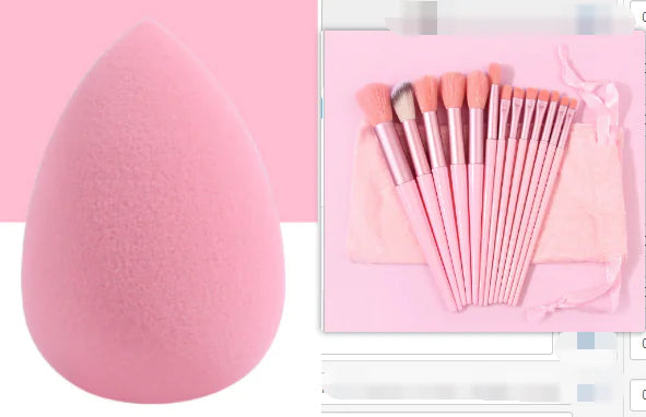 "13 Piece Egg Makeup Brush Set"