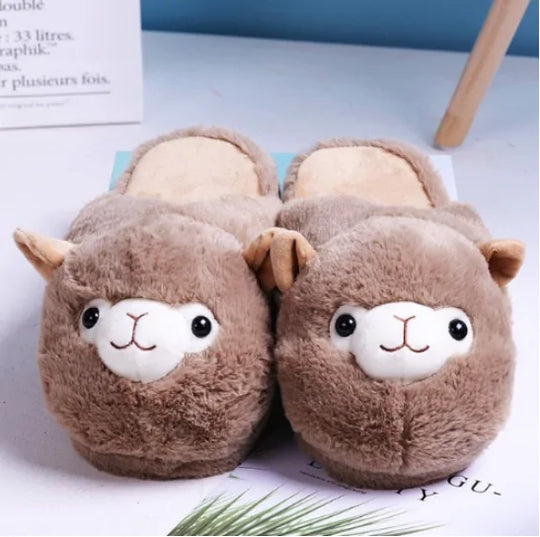 “Alpaca Plush Slippers”