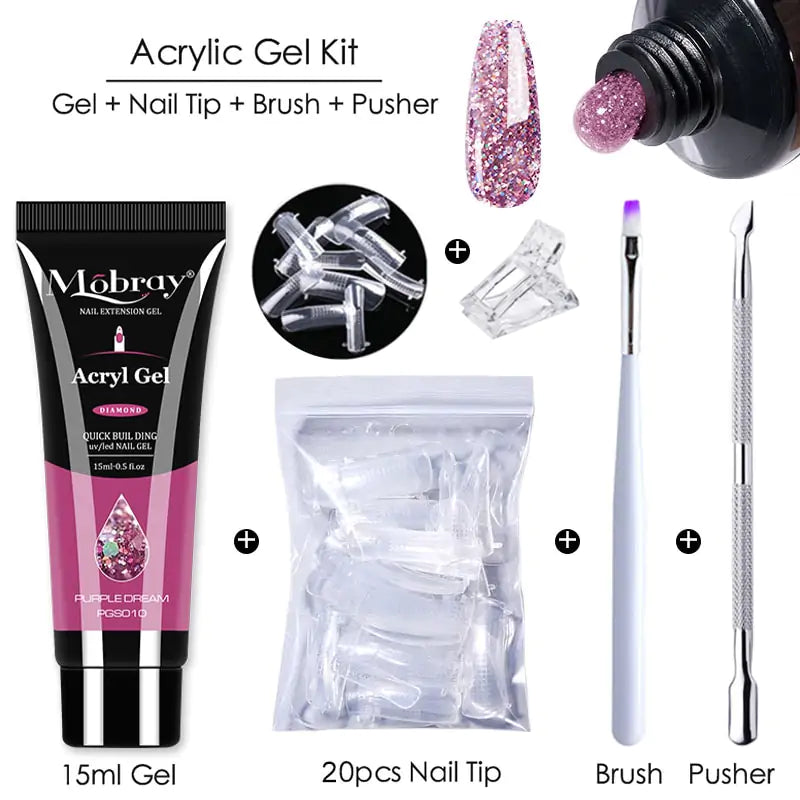 "Mobray Poly Gel Nail Kit"