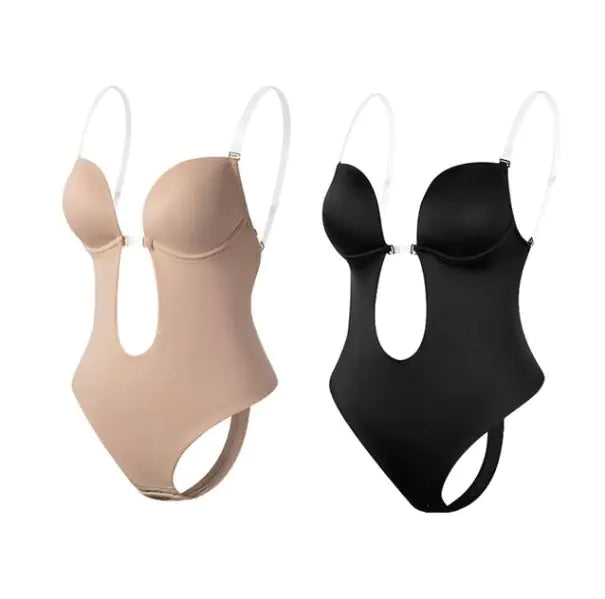 “Plunge Backless Thong Bodysuit Shaper”