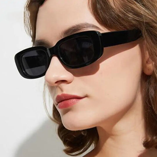 "Vintage Hollywood Rectangle Fashion Sunglasses"