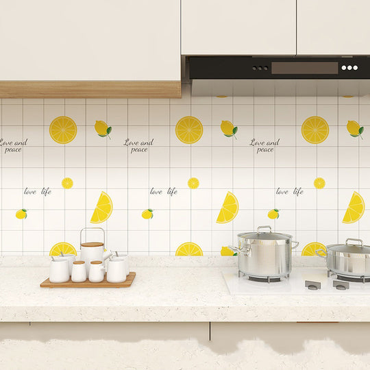 Self-adhesive High Temperature Resistant Cooking Range Cabinet Wallpaper